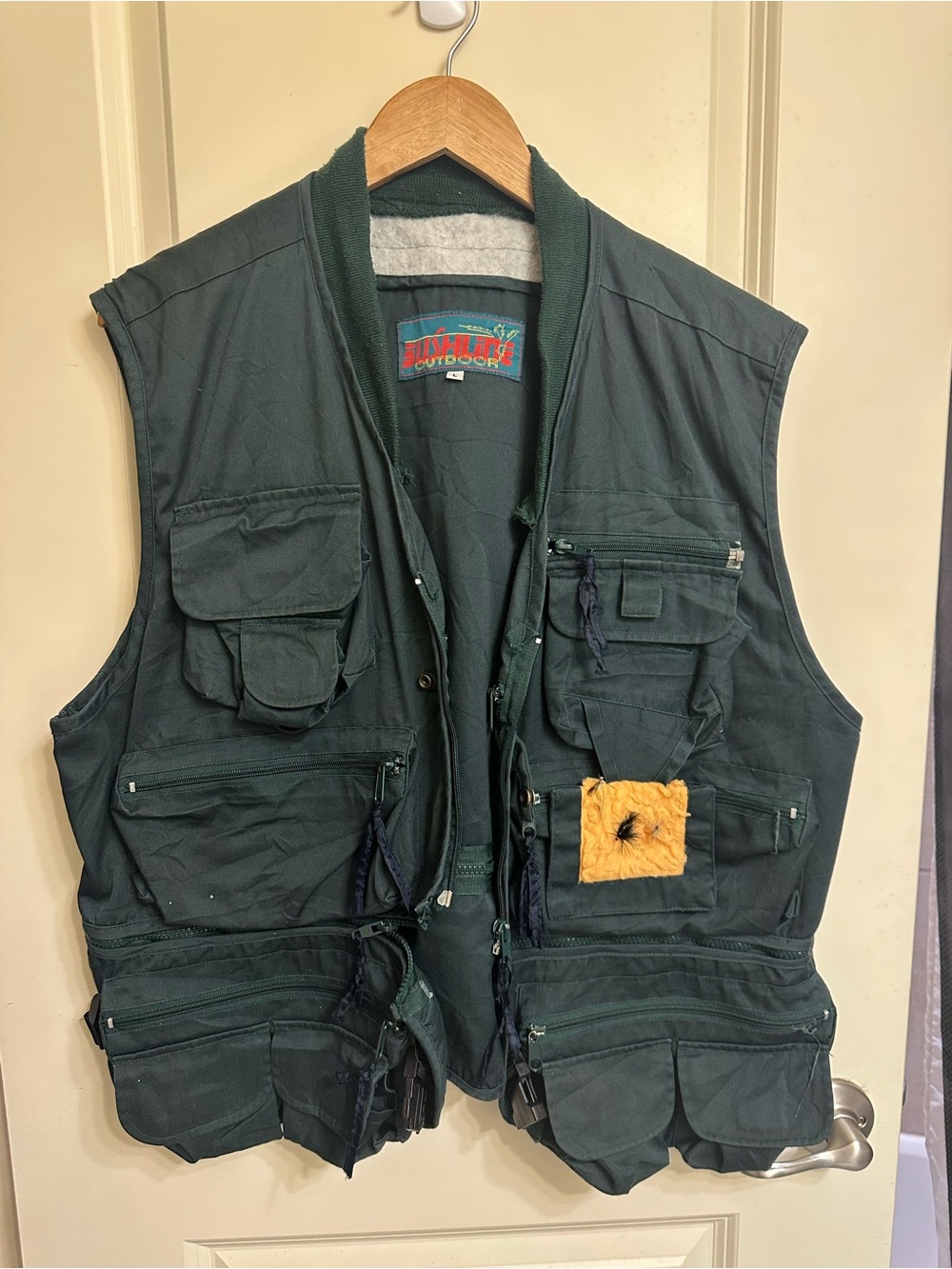 Men's Dark Green Multi-Pocket Utility Vest by Unknown Brand